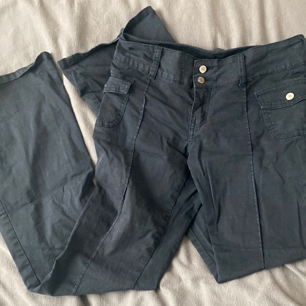 Brandy Melville navy Agatha flare pants